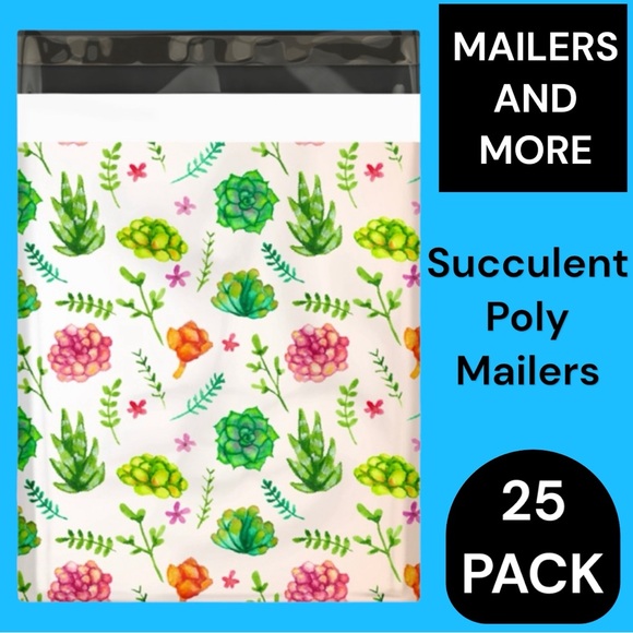 25 10X13 Poly Mailers Succulents  Shipping Envelopes PRICE IS FIRM - Picture 3 of 9